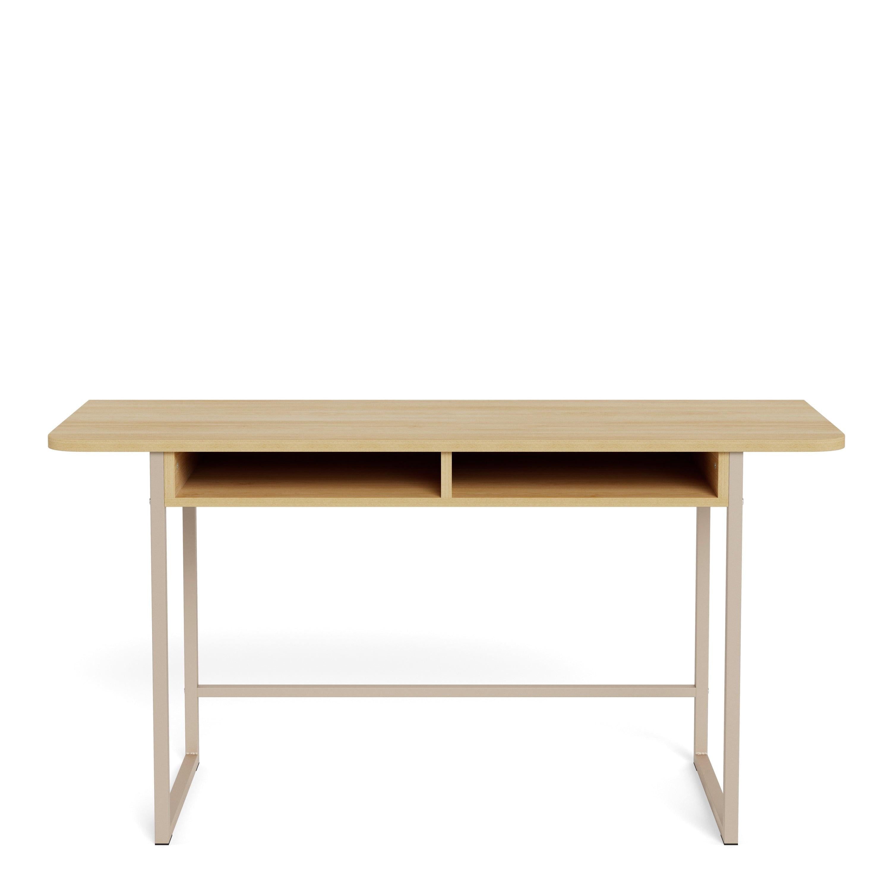 Darlington Console Table with 2 Open Shelves and Oak Top - image 2