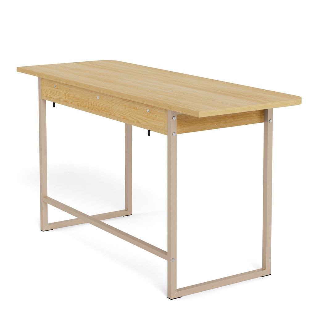 Darlington Console Table with 2 Open Shelves and Oak Top - image 3
