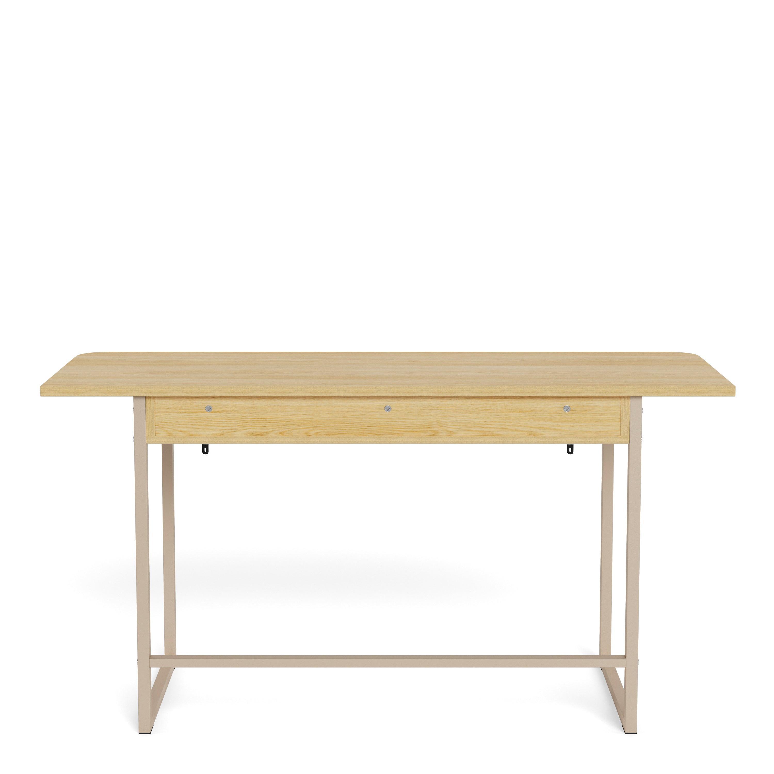 Darlington Console Table with 2 Open Shelves and Oak Top - image 4