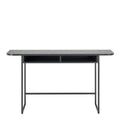 Darlington Console Table with Open Shelf and Oak Top in Black - image 2