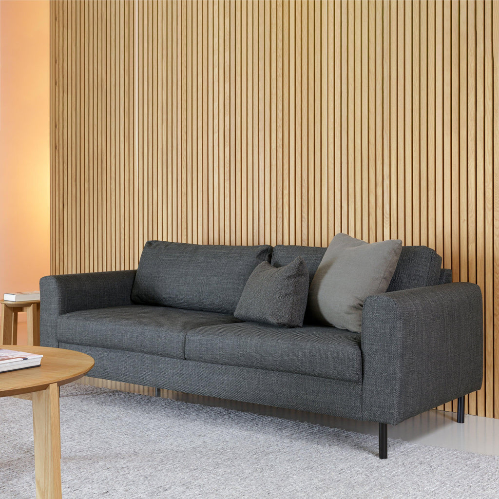 Omaha 3 Seater Sofa in Dark Grey Basel Fabric - image 6