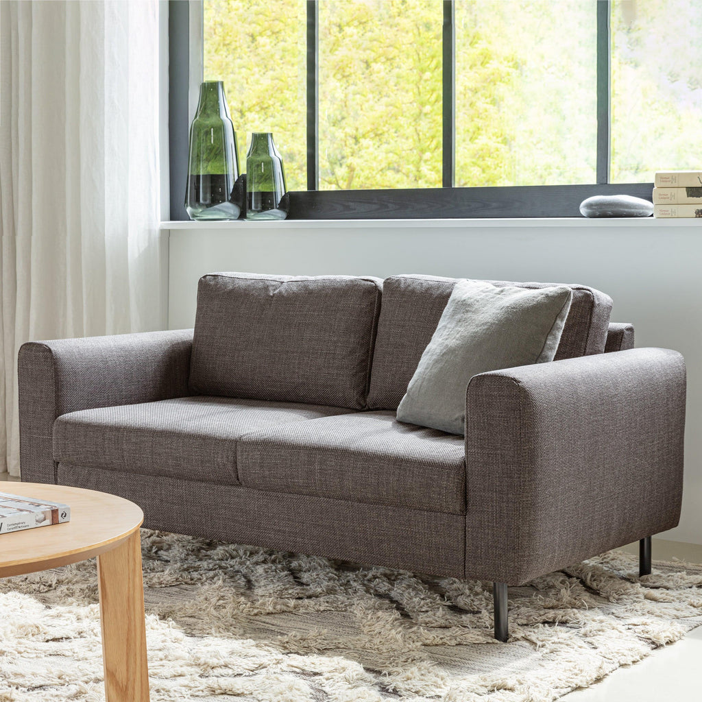 Omaha 2 Seater Sofa in Light Grey Brown Fabric - image 6