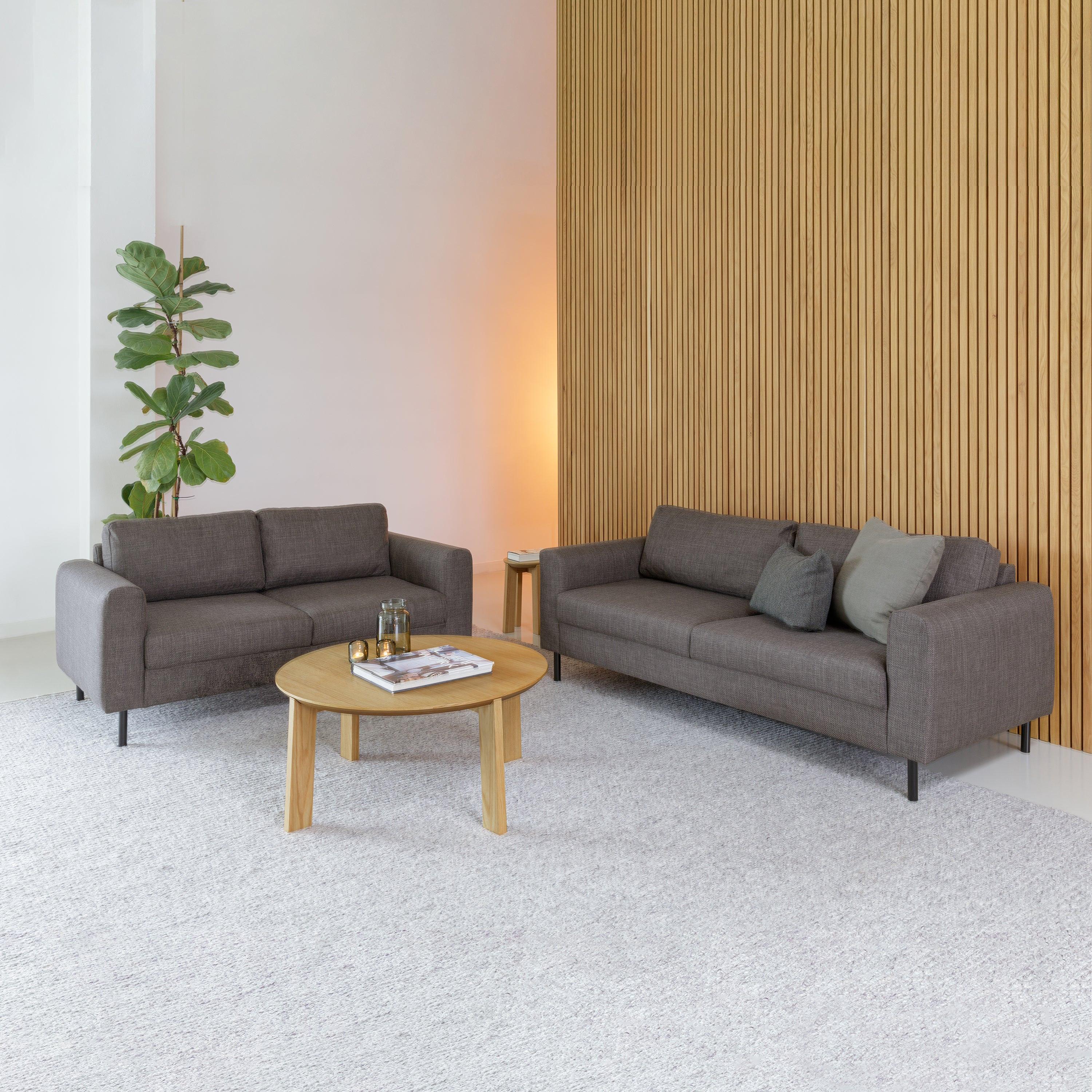 Omaha 2 Seater Sofa in Light Grey Brown Fabric - image 8