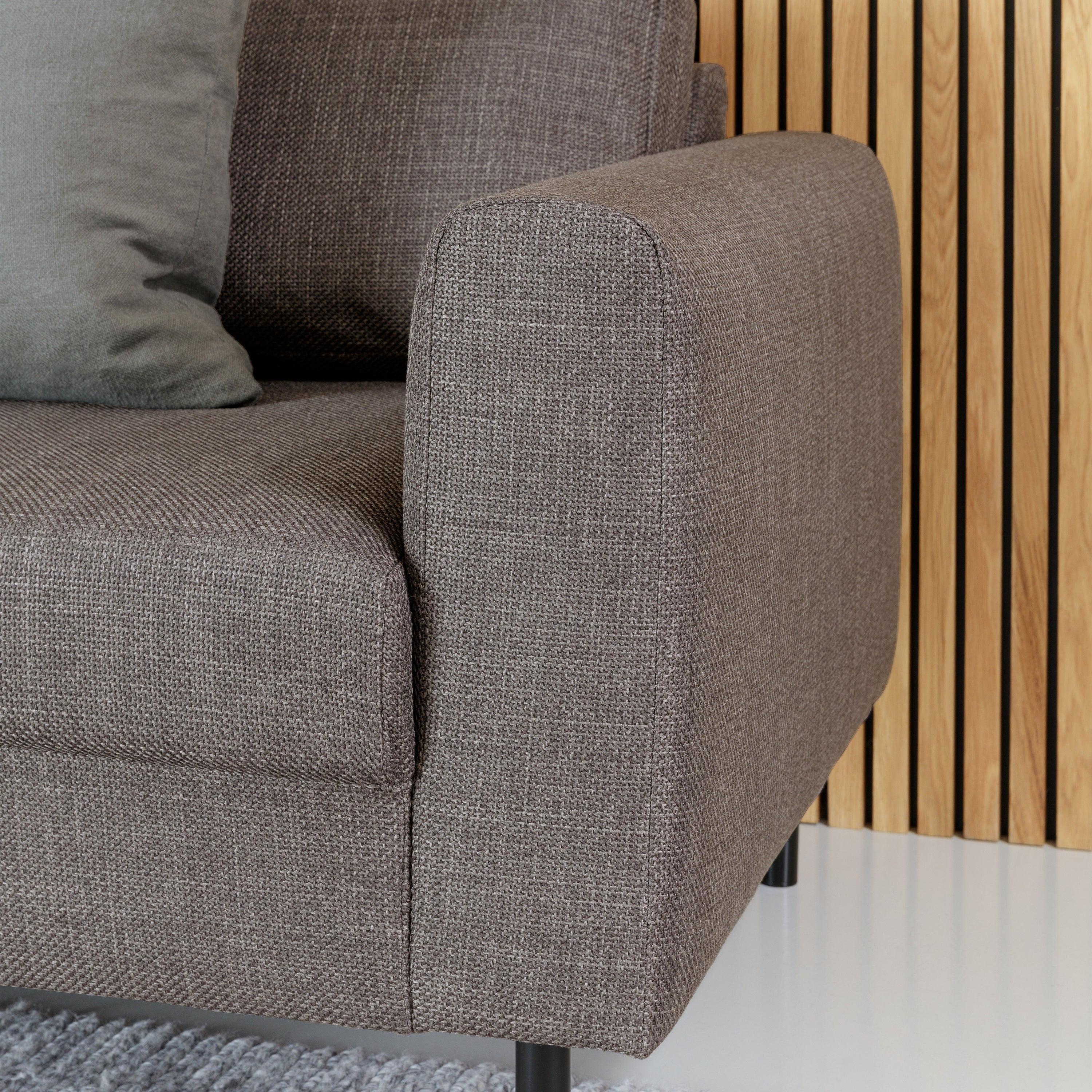 Omaha 3 Seater Sofa in Basel Light Grey Fabric - image 8