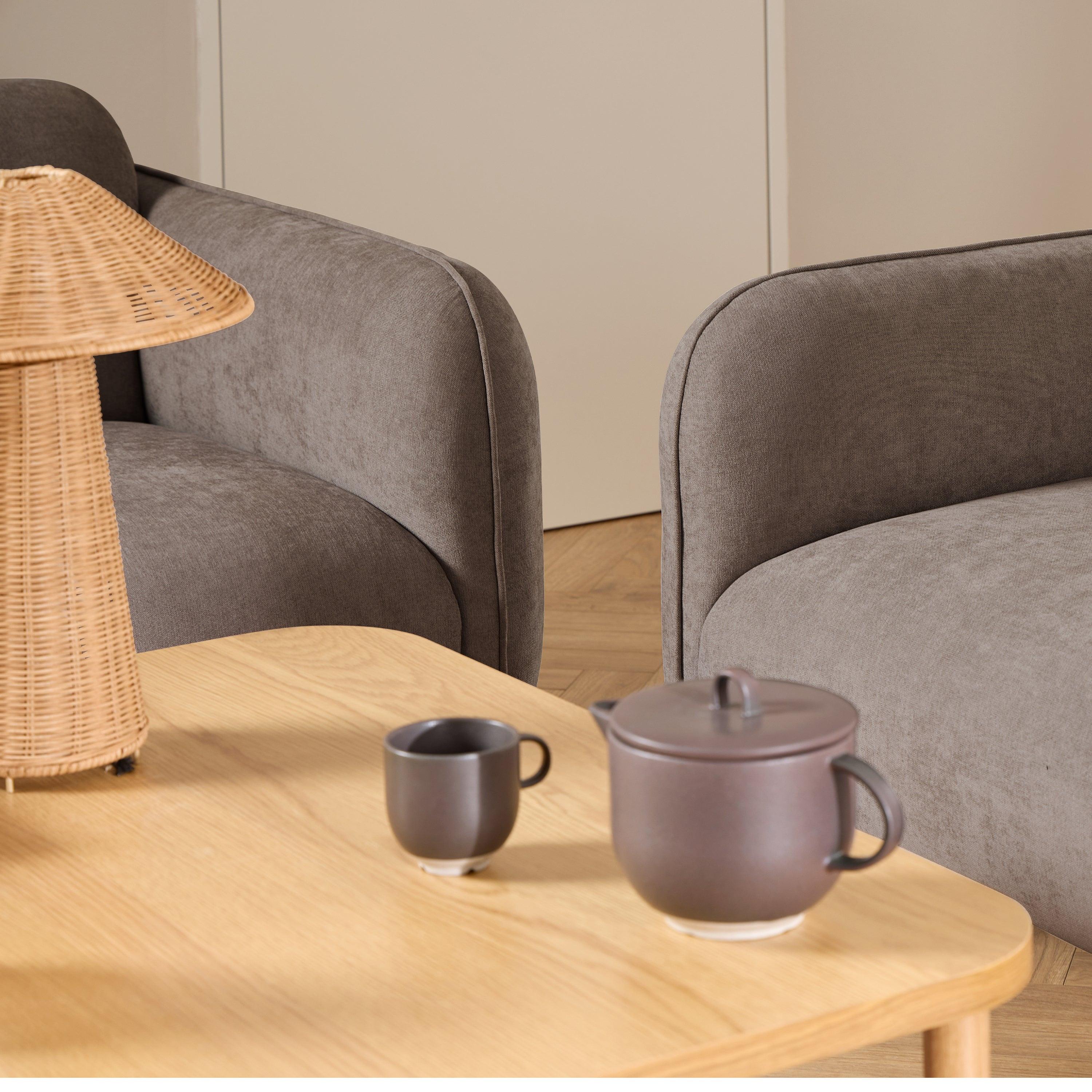 Westham Set of 2 x 3 Seater Sofas in Fay Dusty Brown Fabric - image 7