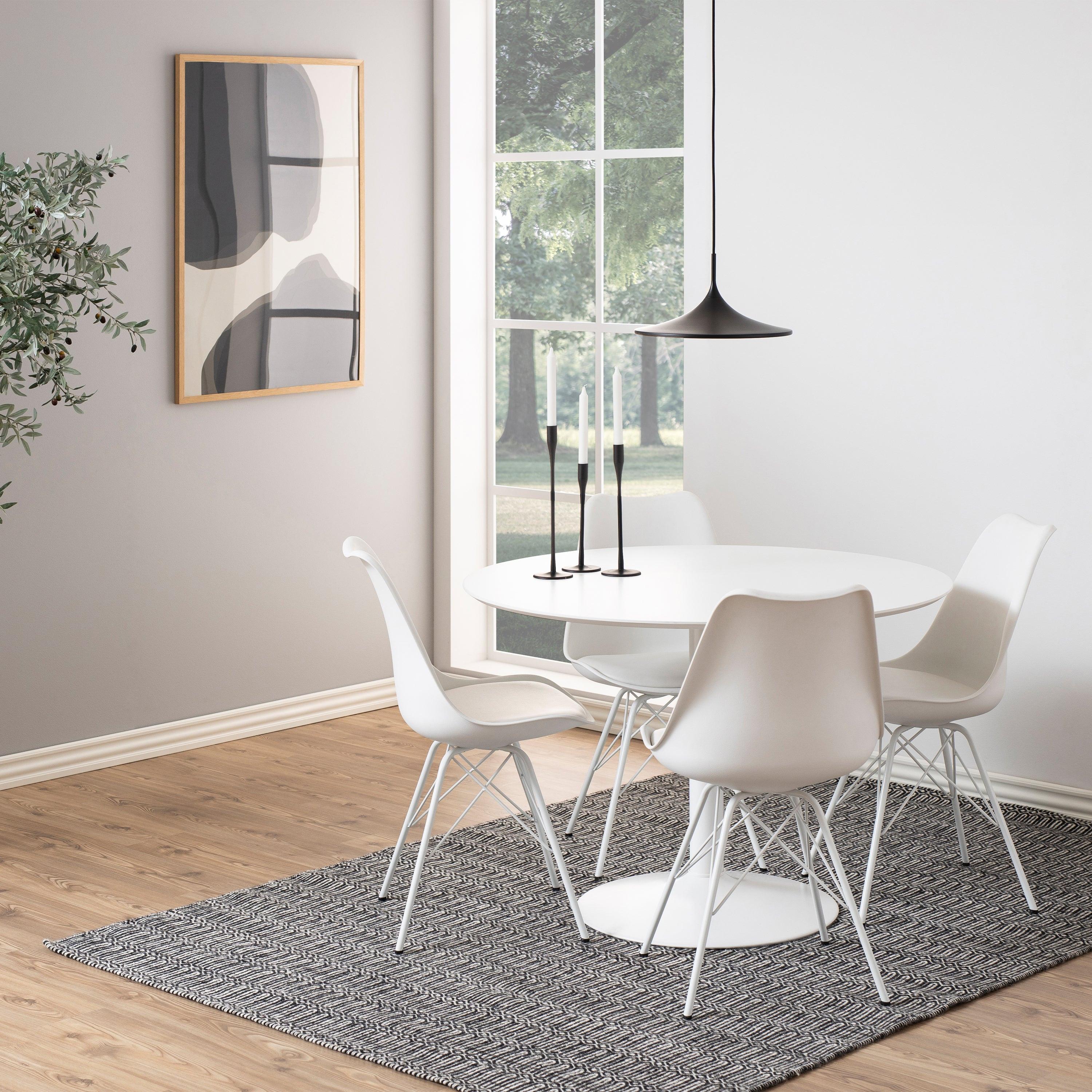 Ibiza Round Dining Table with White Top and White Base - image 3