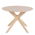 I_Duncan Round Dining Table in White Oak 105cm includes 4 Cassandra Dining Chairs with Armrest in White Oak - image 3