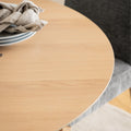 I_Duncan Round Dining Table in White Oak 105cm includes 4 Cassandra Dining Chairs with Armrest in White Oak - image 4