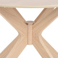 I_Duncan Round Dining Table in White Oak 105cm includes 4 Cassandra Dining Chairs with Armrest in White Oak - image 5
