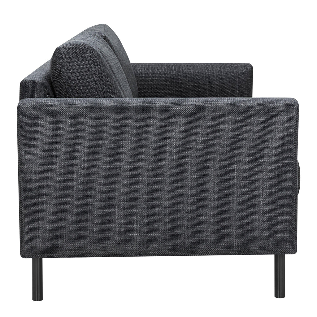 Omaha Set of 2 x 3 Seater Sofas in Basel Dark Grey Fabric - image 6