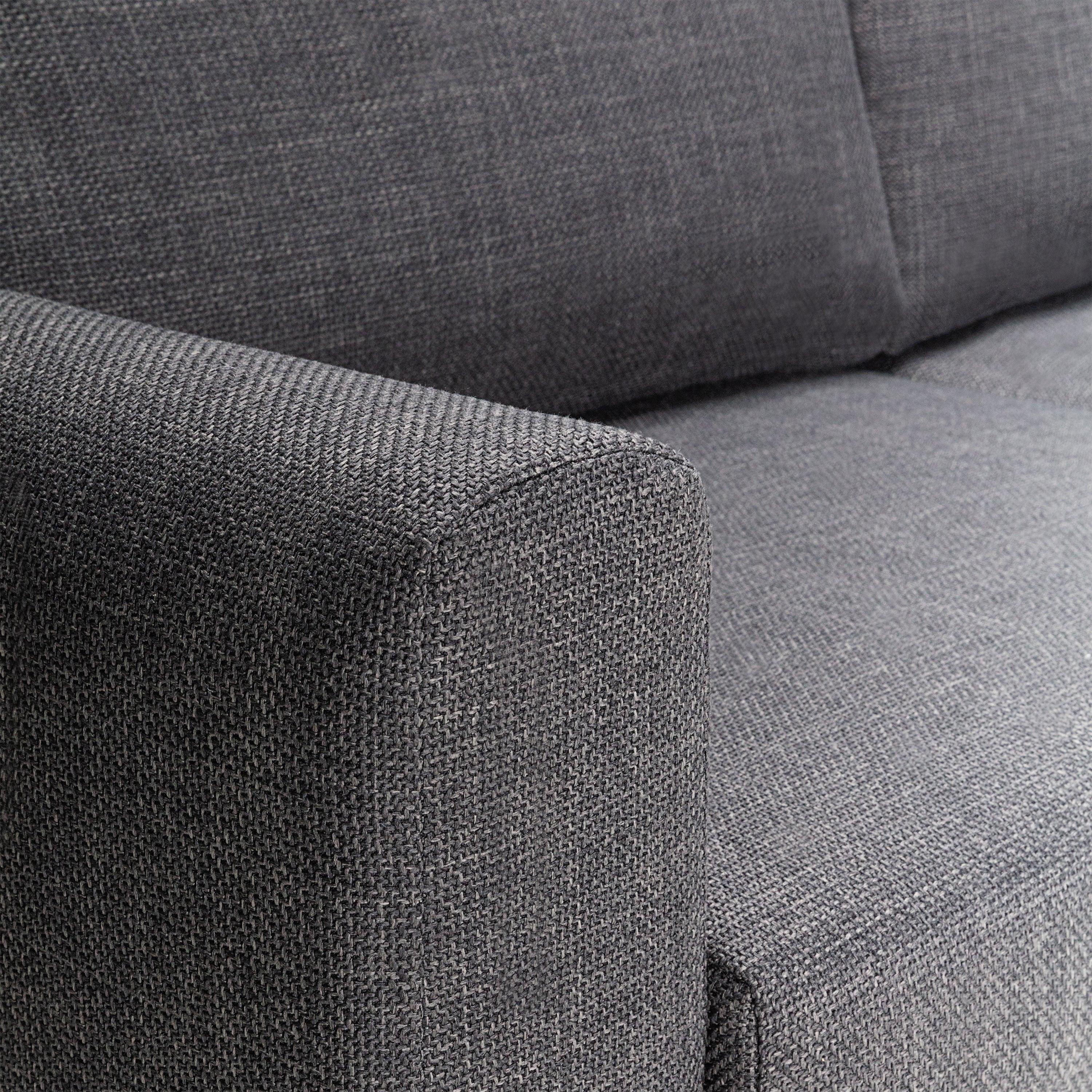 Omaha Set of 2 x 3 Seater Sofas in Basel Dark Grey Fabric - image 9
