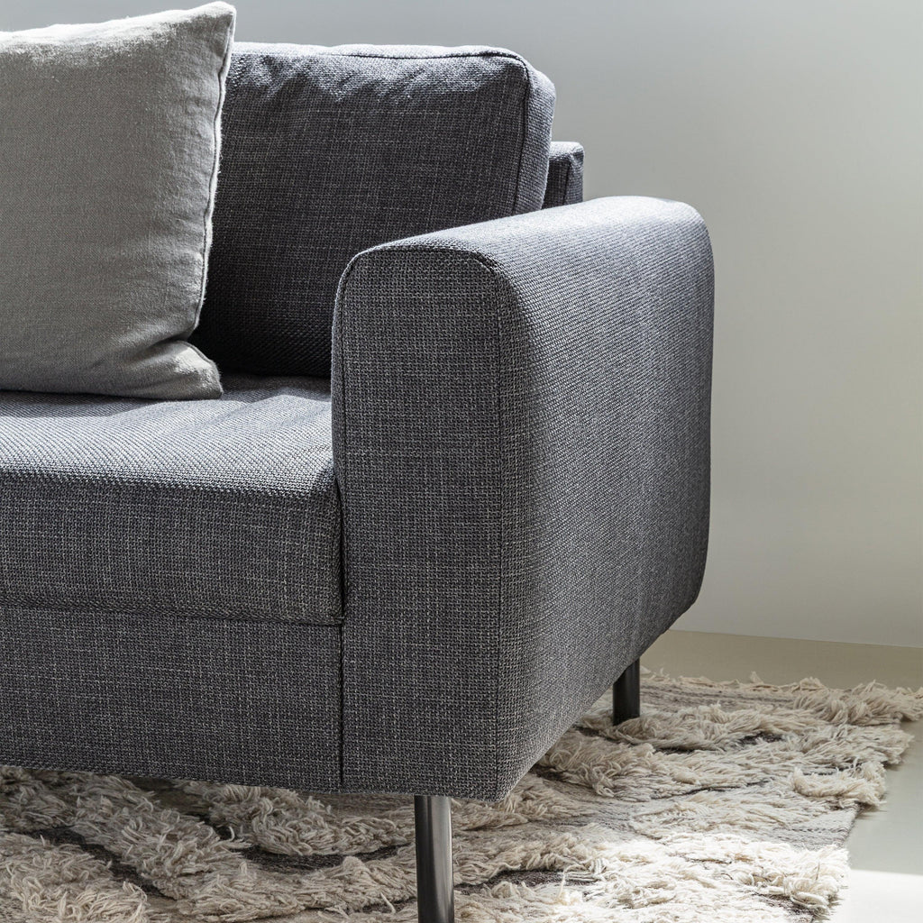 Omaha 2 + 3 Seater Sofa set in Basel Dark Grey Fabric - image 13