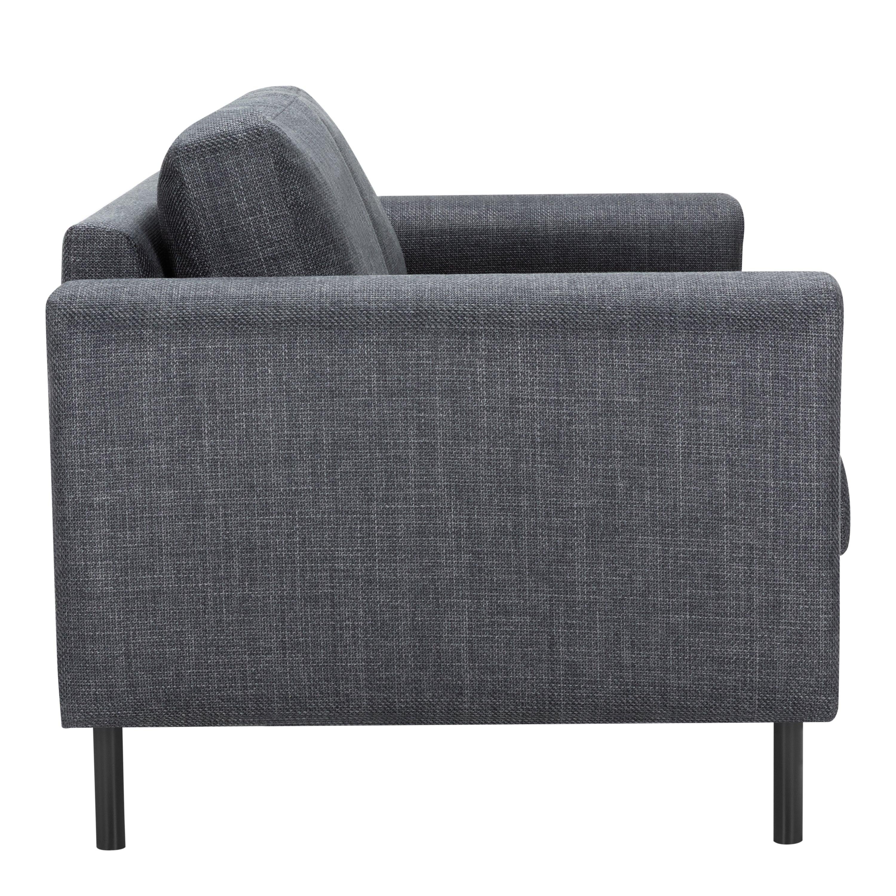 Omaha 2 + 3 Seater Sofa set in Basel Dark Grey Fabric - image 6