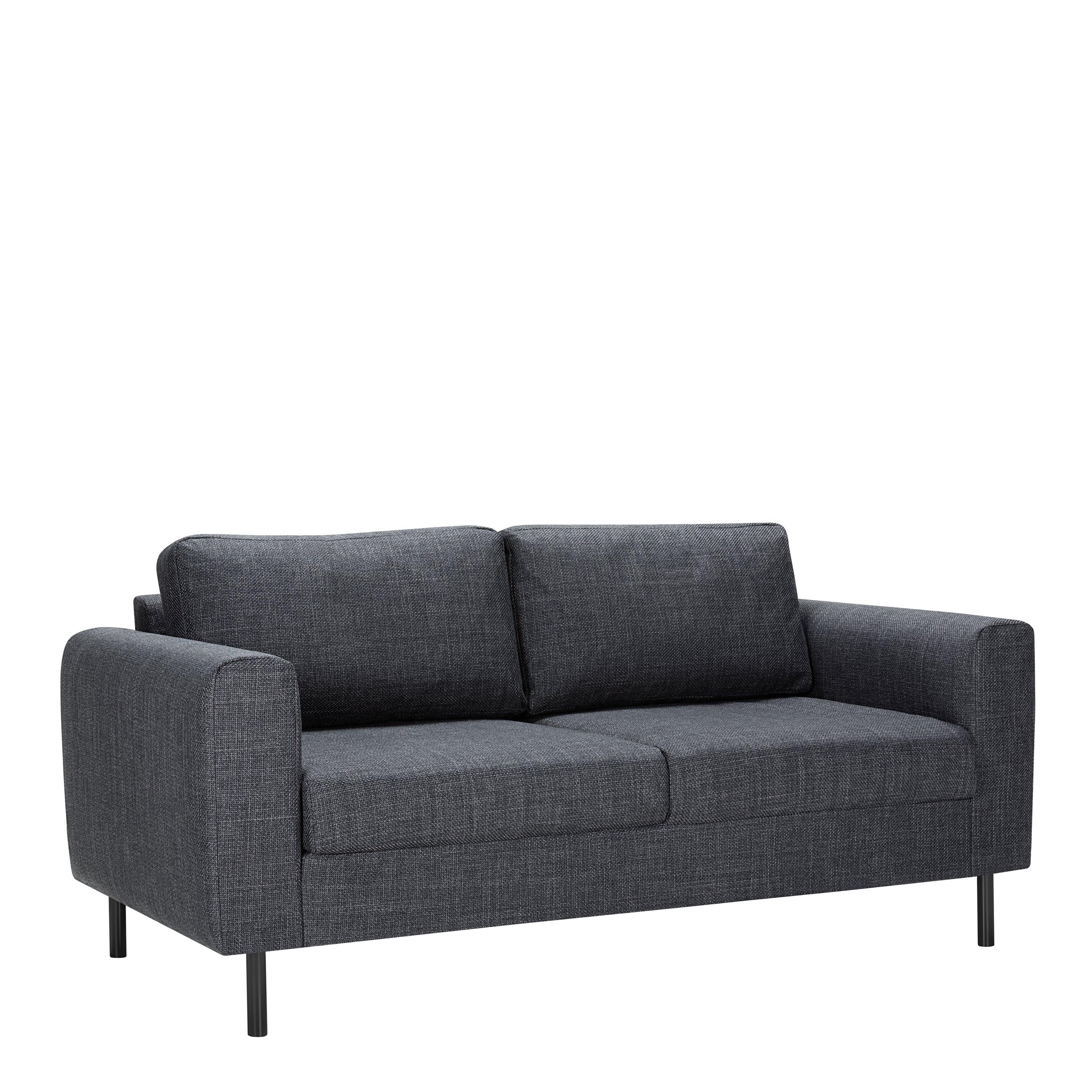 Omaha Set of 2 x 2 Seater Sofas in Basel Dark Grey Fabric - image 2