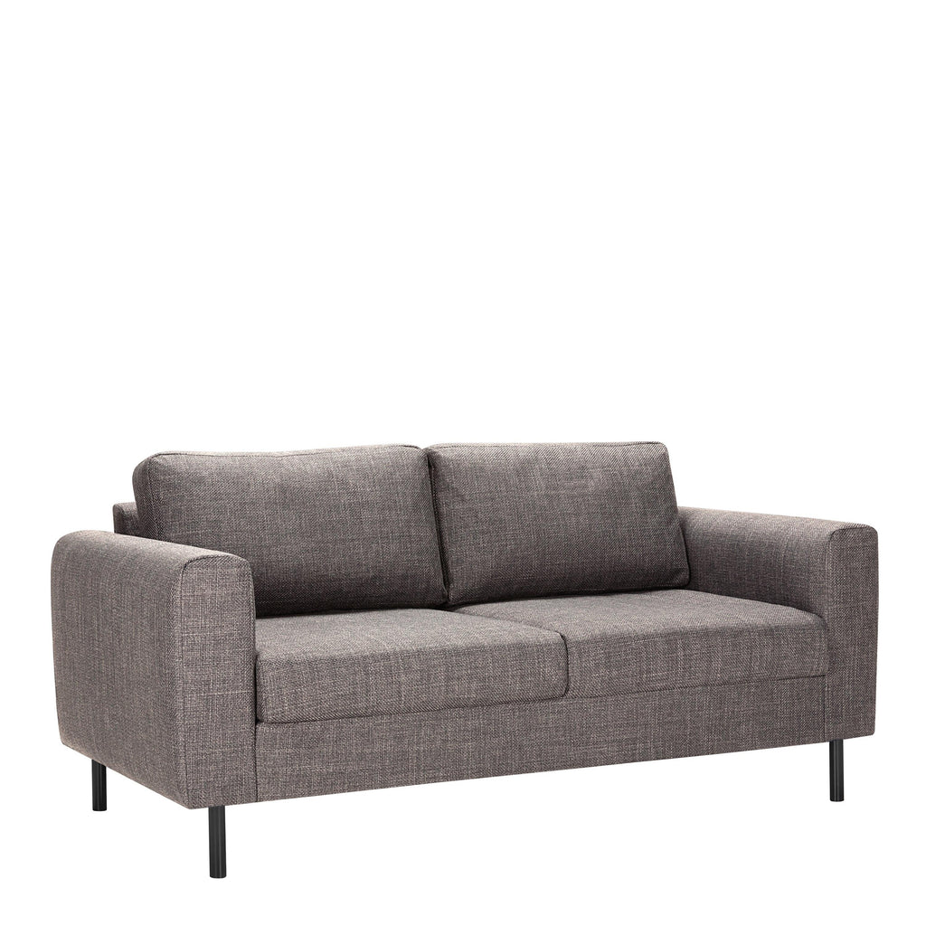 Omaha Set of 2 x 2 Seater Sofas in Basel Light Grey Brown Fabric - image 2