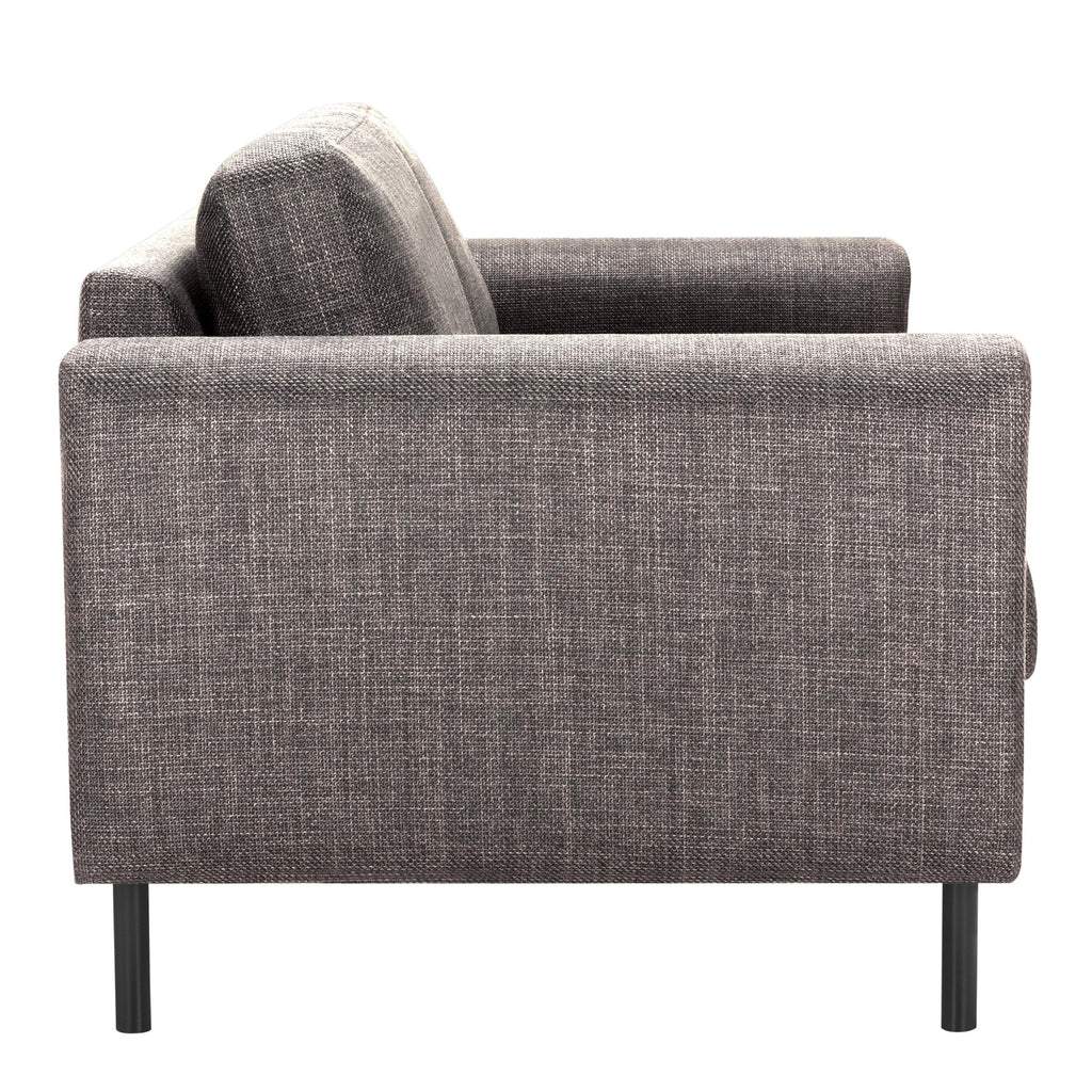 Omaha Set of 2 x 2 Seater Sofas in Basel Light Grey Brown Fabric - image 6