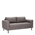 Omaha 2 + 3 Seater Sofa set in Basel Light Grey Brown Fabric - image 2