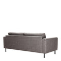 Omaha Set of 2 x 3 Seater Sofas in Basel Light Grey Brown Fabric - image 4