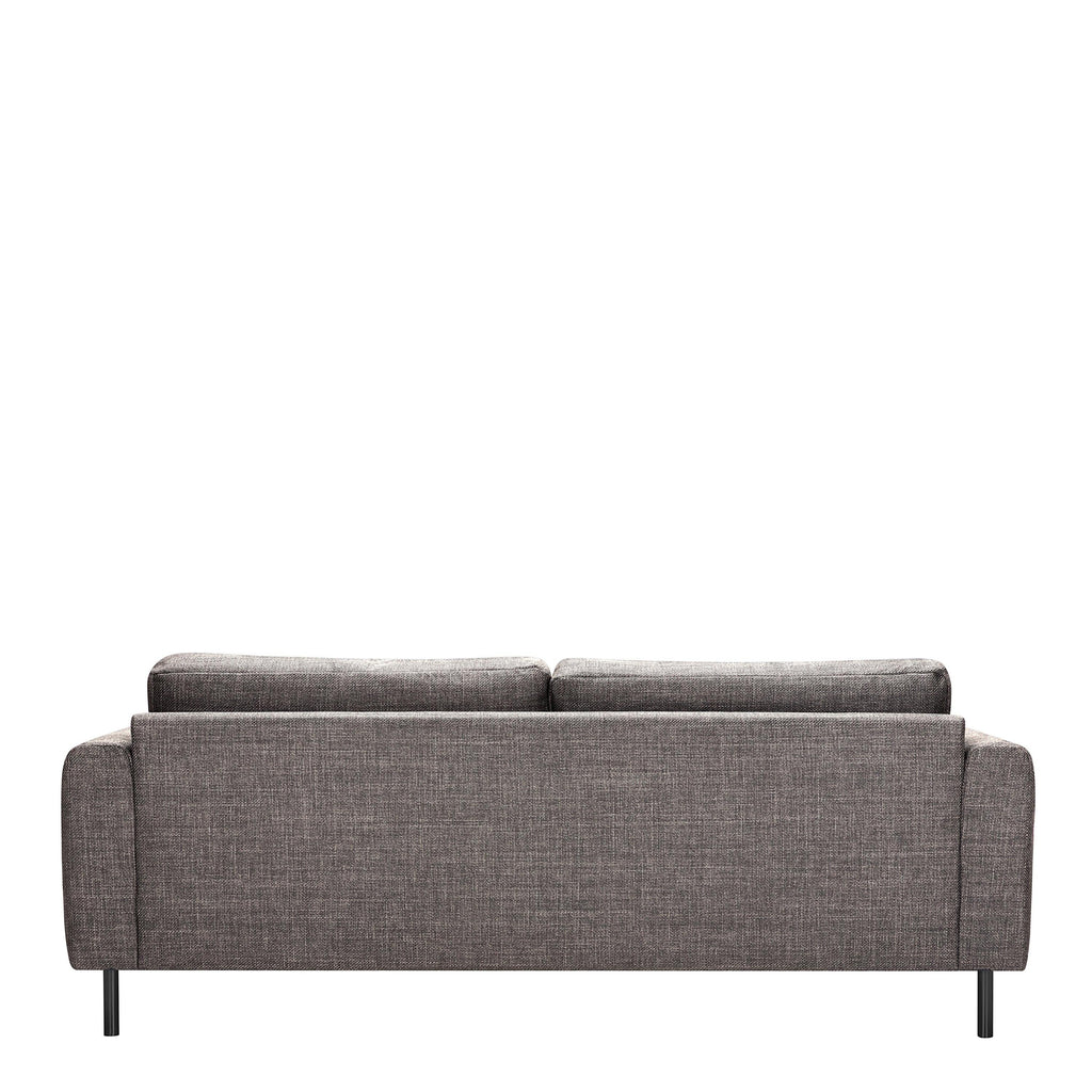Omaha Set of 2 x 3 Seater Sofas in Basel Light Grey Brown Fabric - image 5