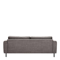 Omaha Set of 2 x 3 Seater Sofas in Basel Light Grey Brown Fabric - image 5