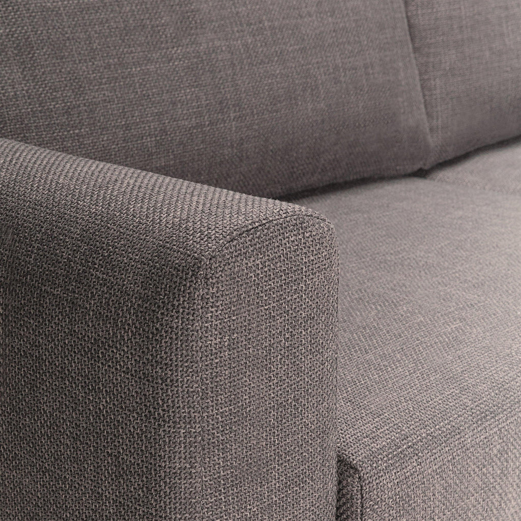 Omaha Set of 2 x 3 Seater Sofas in Basel Light Grey Brown Fabric - image 9