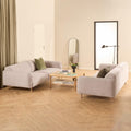Westham Set of 2 x 3 Seater Sofas in Fay Beige Fabric