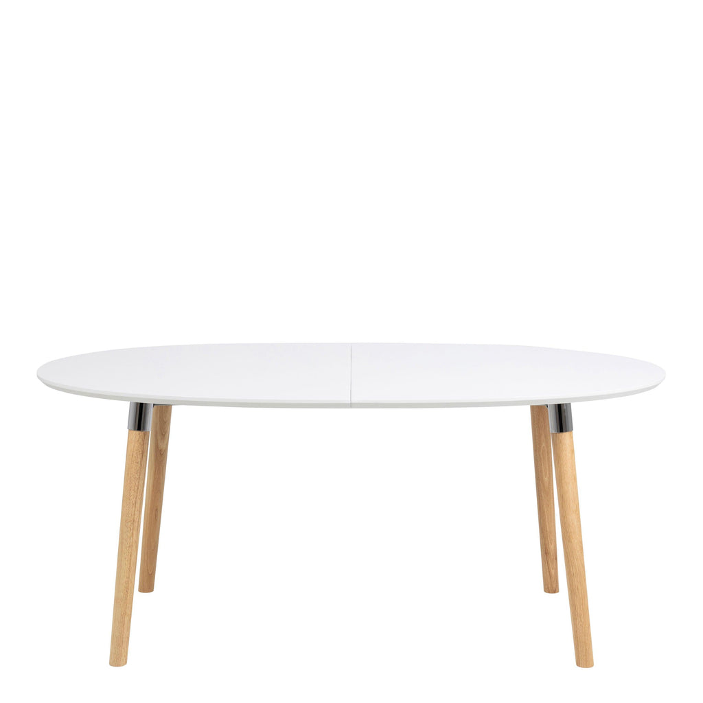 Belina Oval Dining Table in White & Oak - image 2