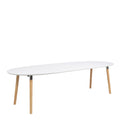 Belina Oval Dining Table in White & Oak - image 3