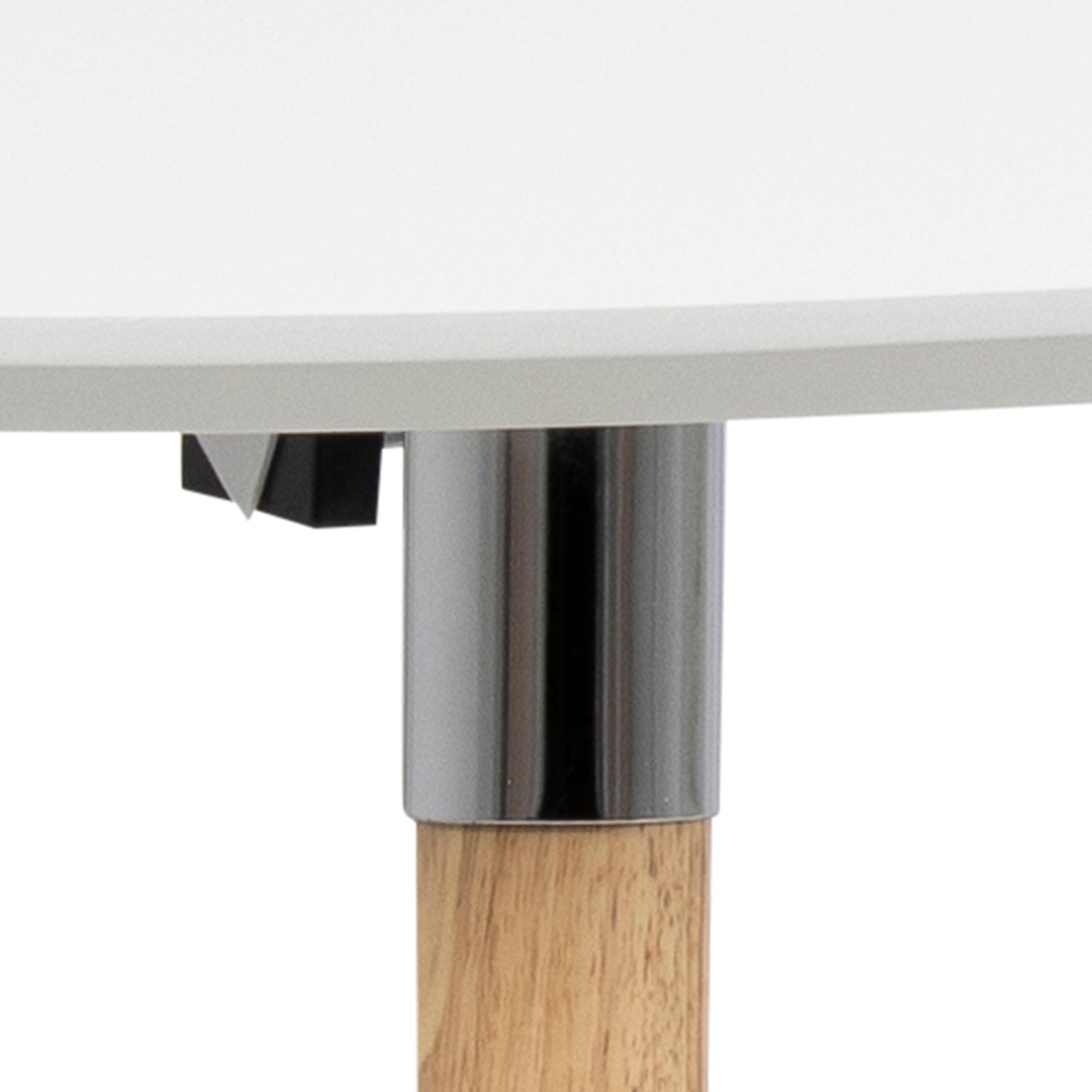 Belina Oval Dining Table in White & Oak - image 8