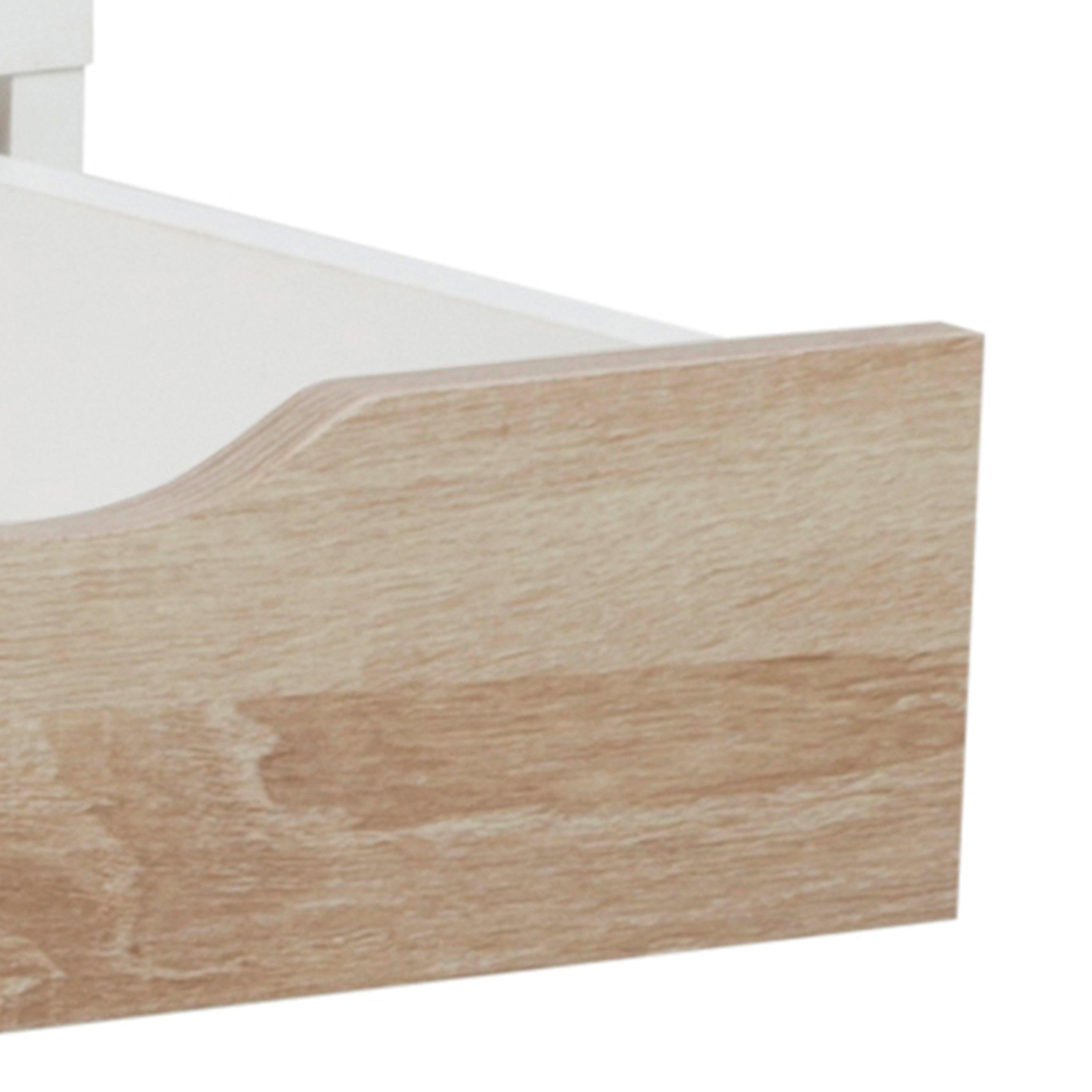 Neptun 3 Drawer Desk in White with 3 Oak Drawers - image 11