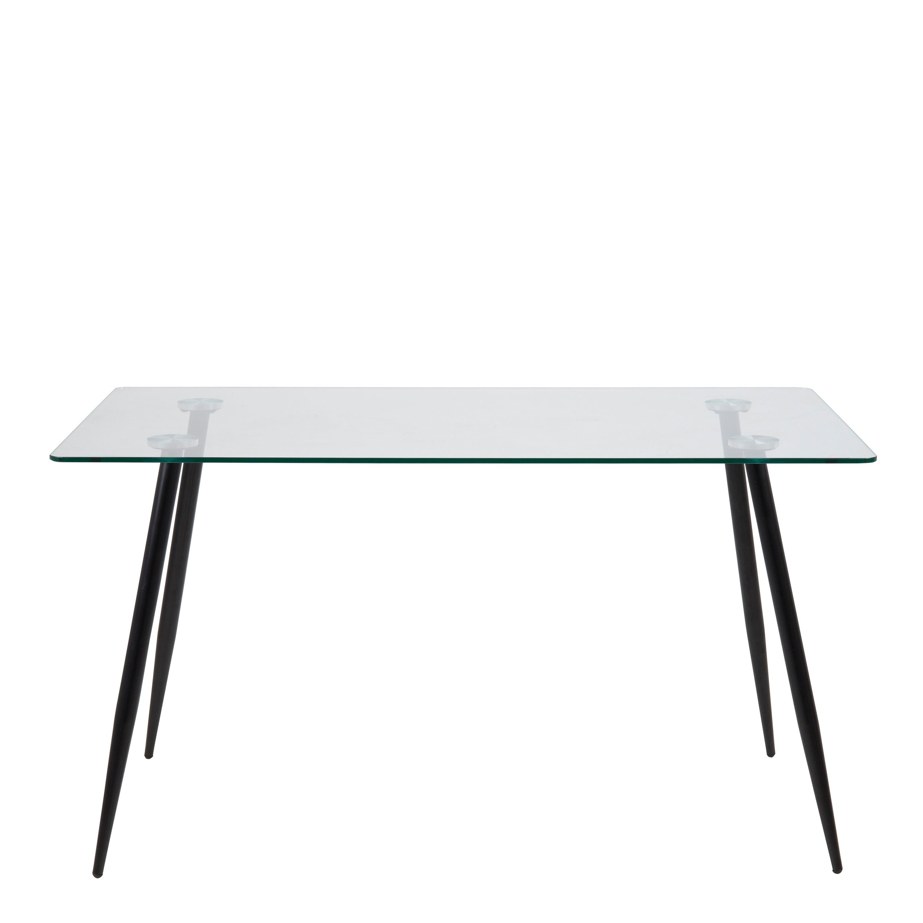 Wilma Dining Table with Glass Top 140x80cm - image 2
