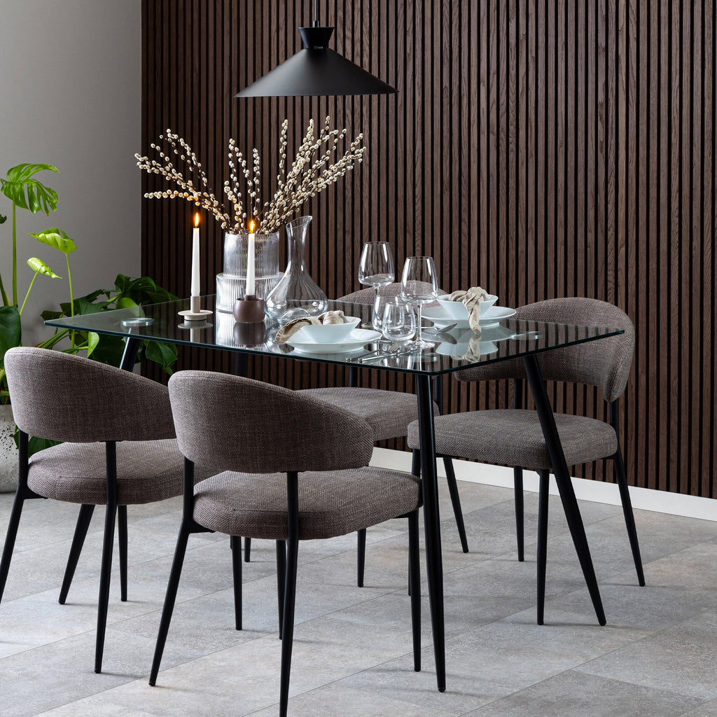 Wilma Dining Table with Glass Top 140x80cm - image 4