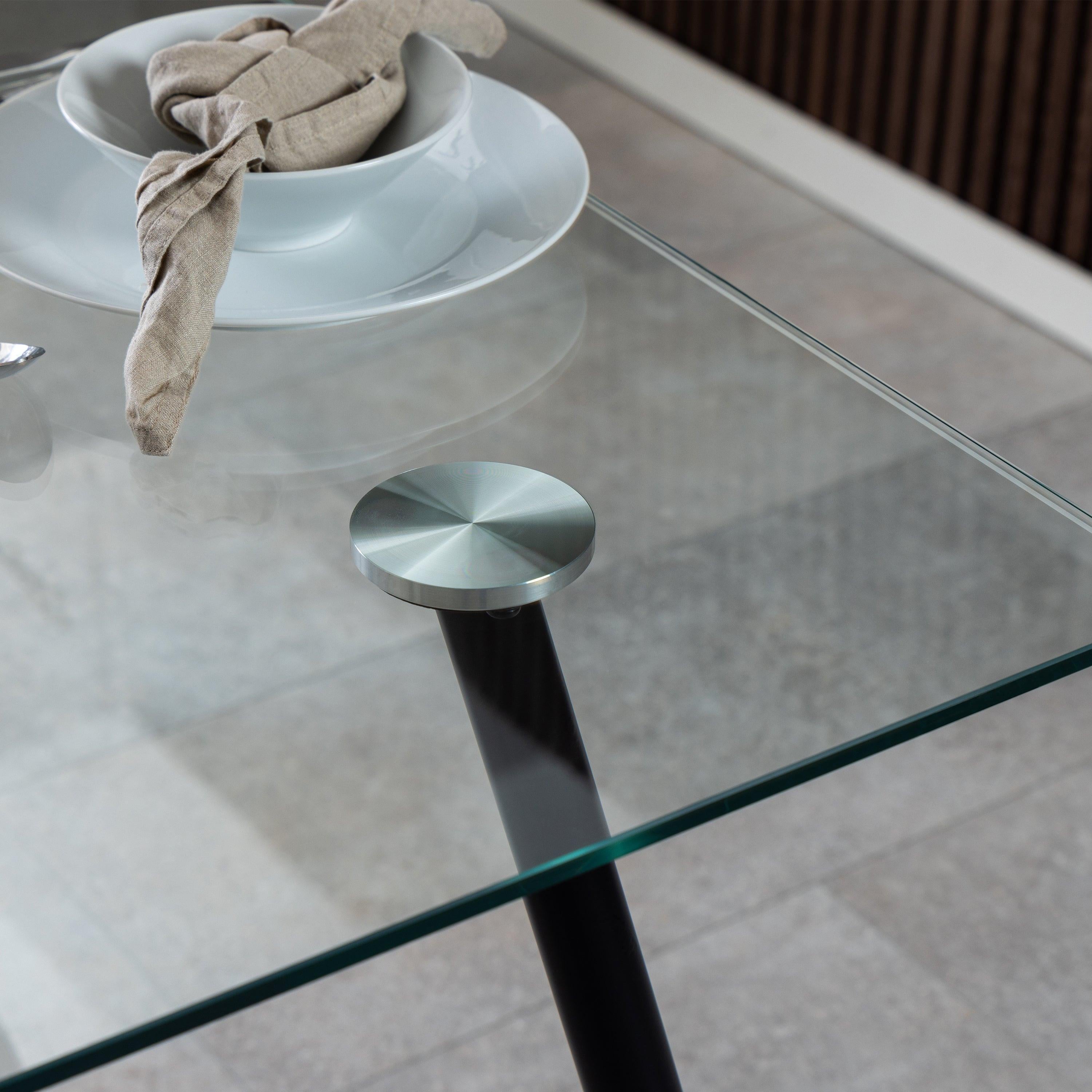 Wilma Dining Table with Glass Top 140x80cm - image 5