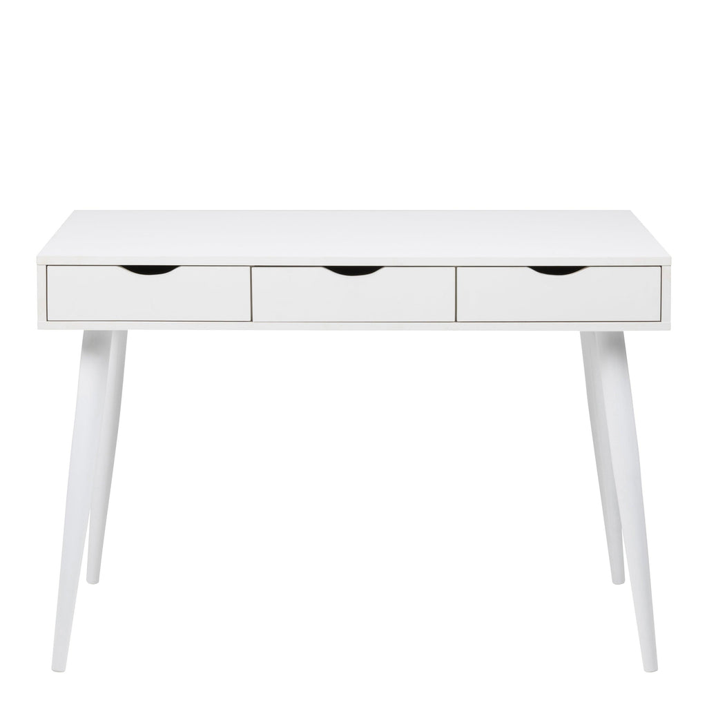 Neptun 3 Drawer Office Desk in White - image 2