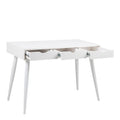 Neptun 3 Drawer Office Desk in White - image 3