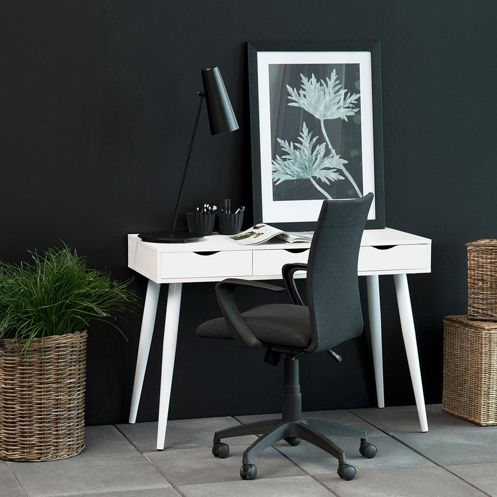 Neptun 3 Drawer Office Desk in White - image 4