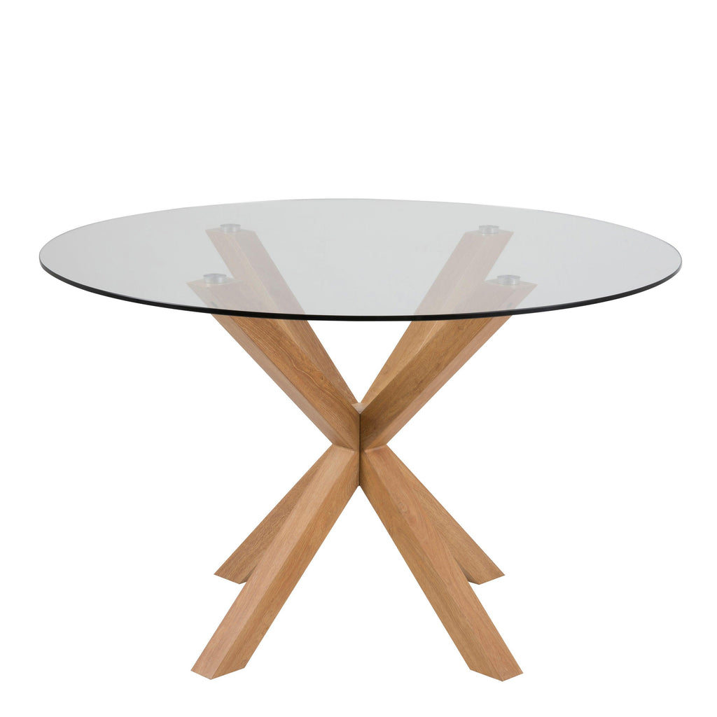 Heaven Round Dining Table with Glass Top 119x75.5cm - image 2
