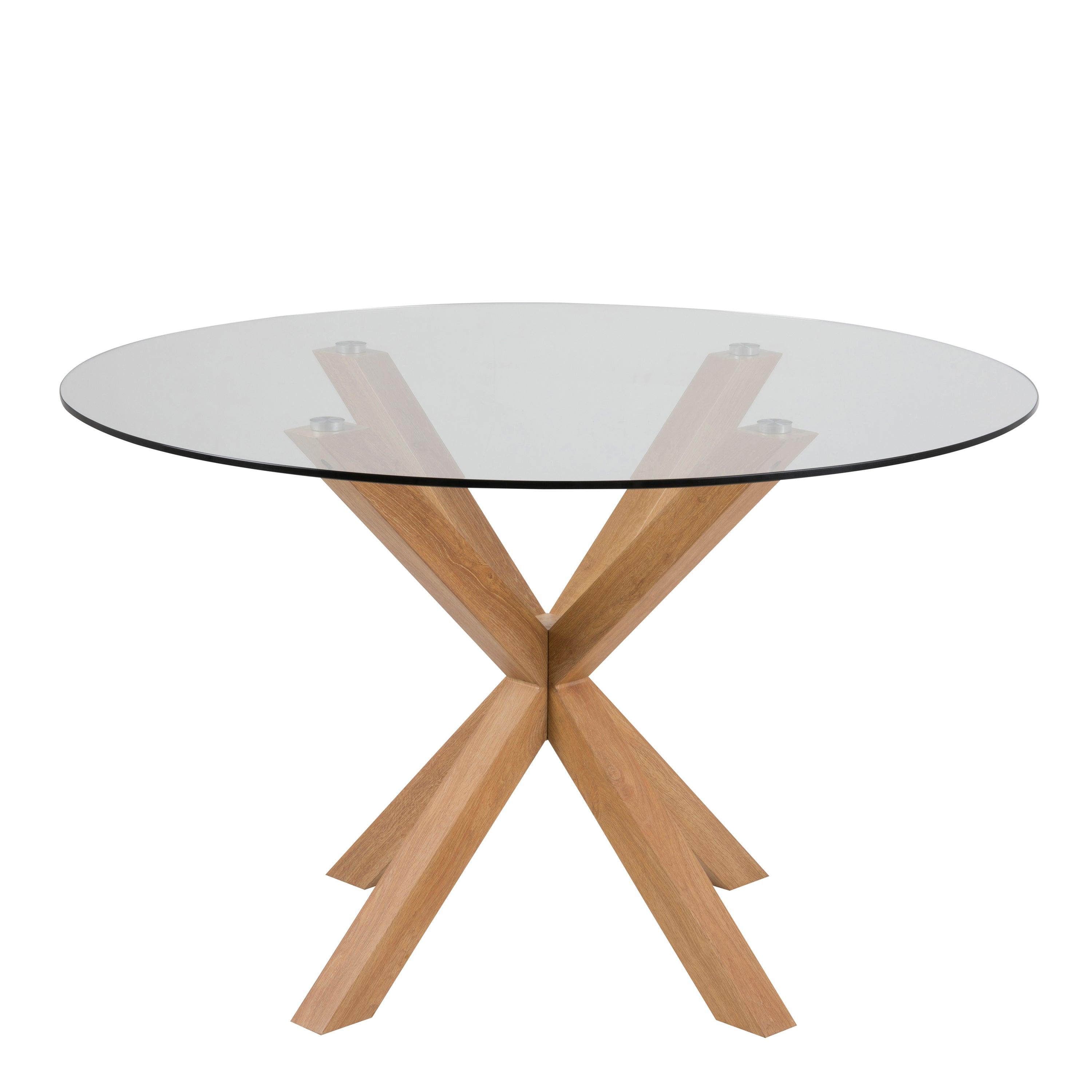 Heaven Round Dining Table with Glass Top 119x75.5cm - image 2