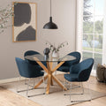 Heaven Round Dining Table with Glass Top 119x75.5cm - image 4
