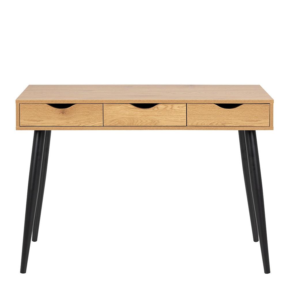 Neptun 3 Drawer Office Desk in Oak - image 2