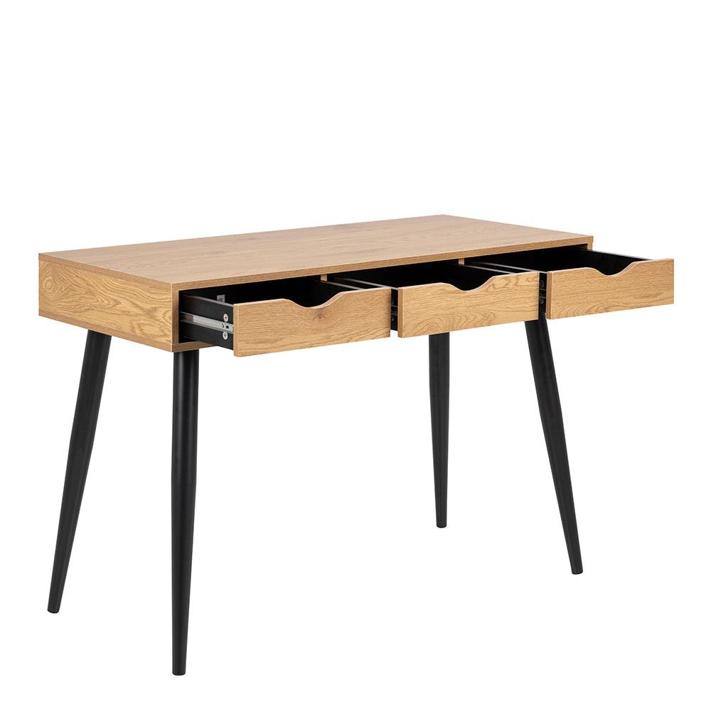 Neptun 3 Drawer Office Desk in Oak - image 5