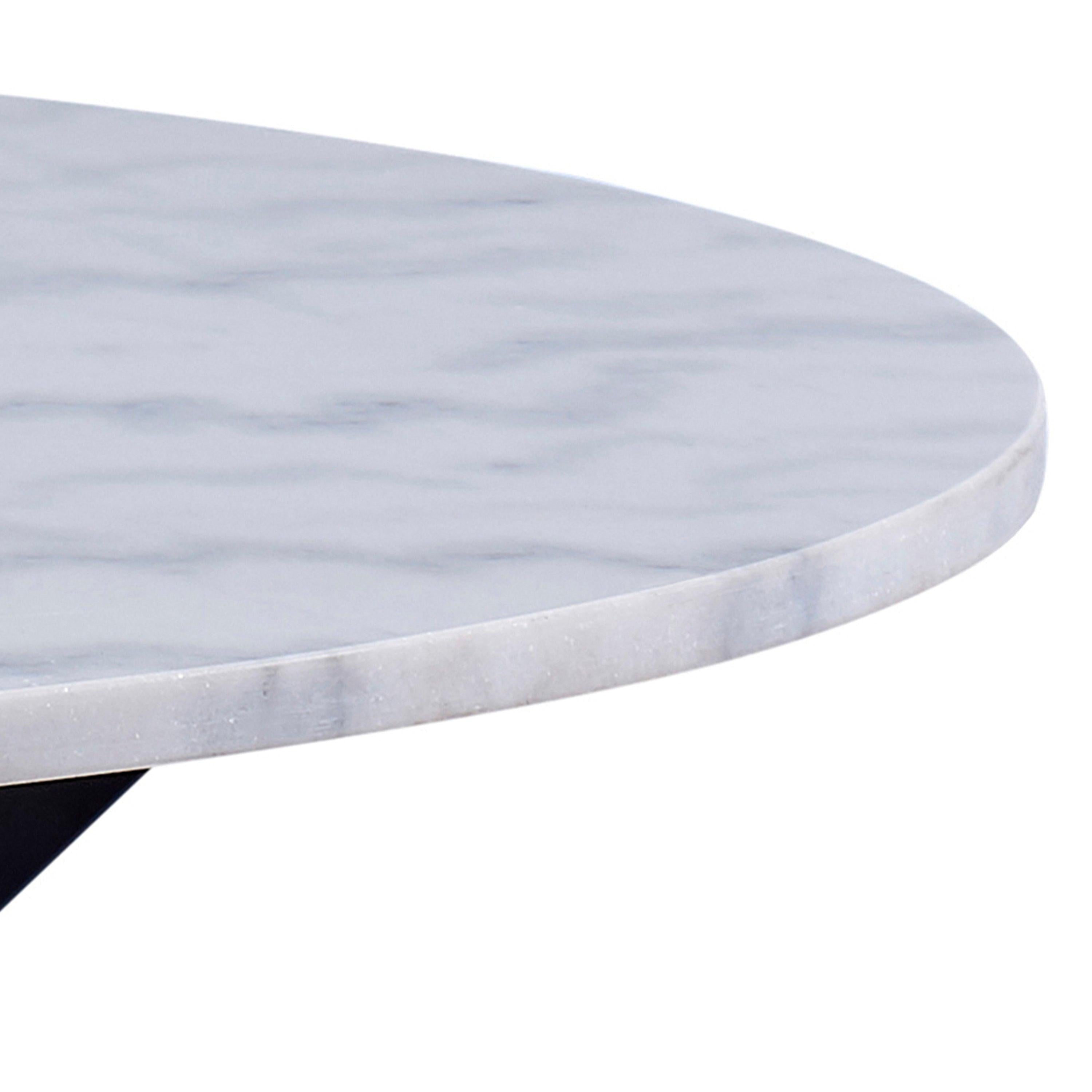 Heaven Round Dining Table with White Polished Marble Top - image 5