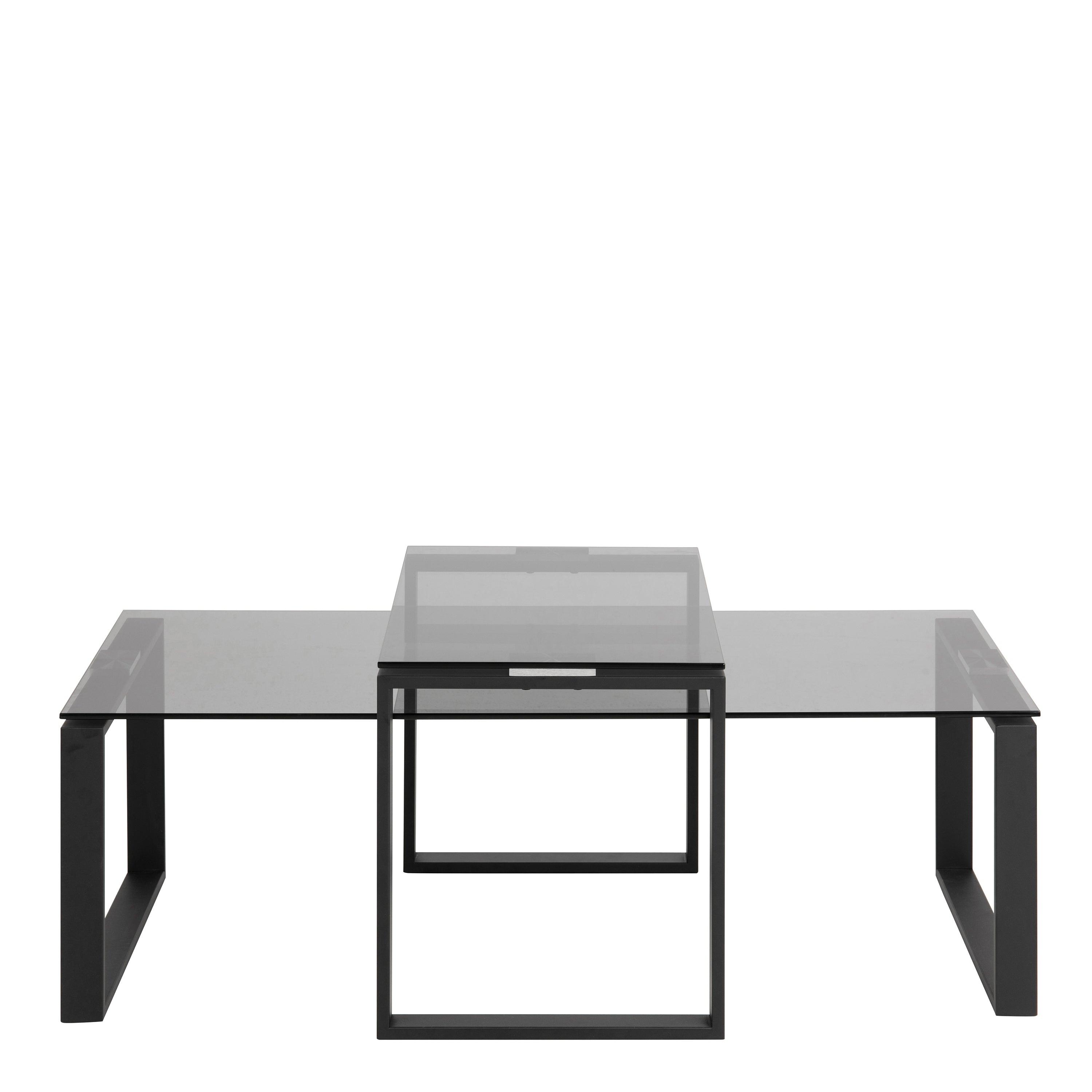 Katrine Coffee Table Set with Smoked Glass Top - image 2
