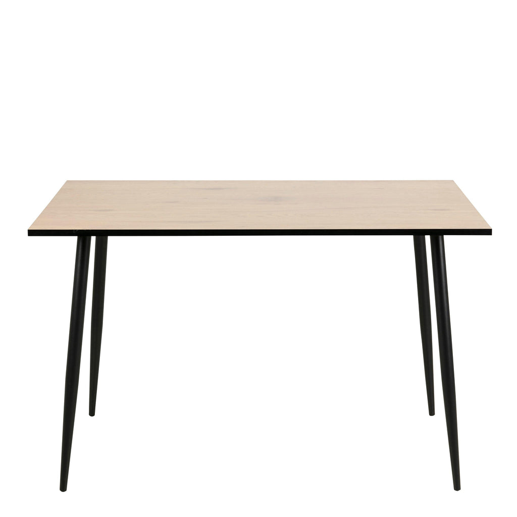 Wilma Dining Table with White Oak Top & Black Legs 120x80cm - image 2