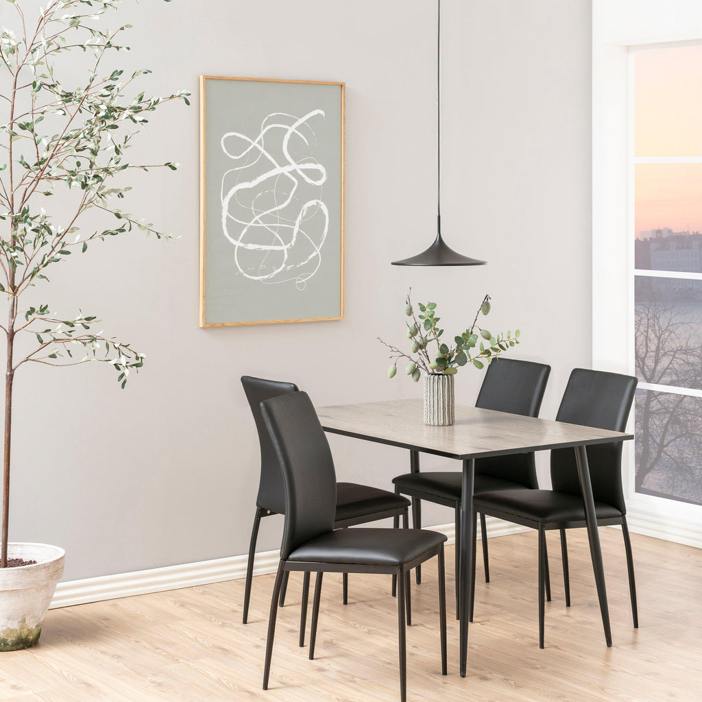 Wilma Dining Table with White Oak Top & Black Legs 120x80cm - image 3