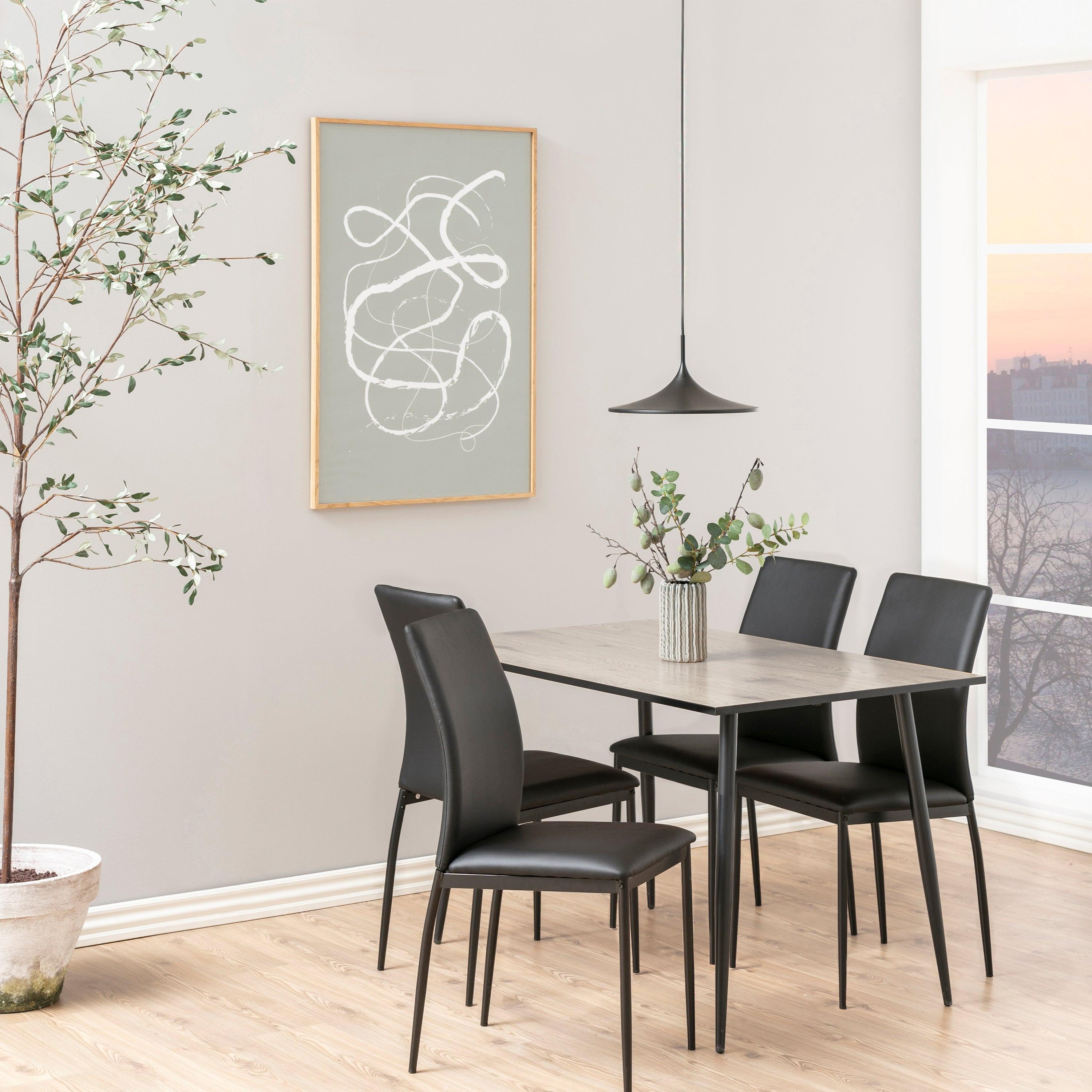 Wilma Dining Table with White Oak Top & Black Legs 120x80cm - image 3