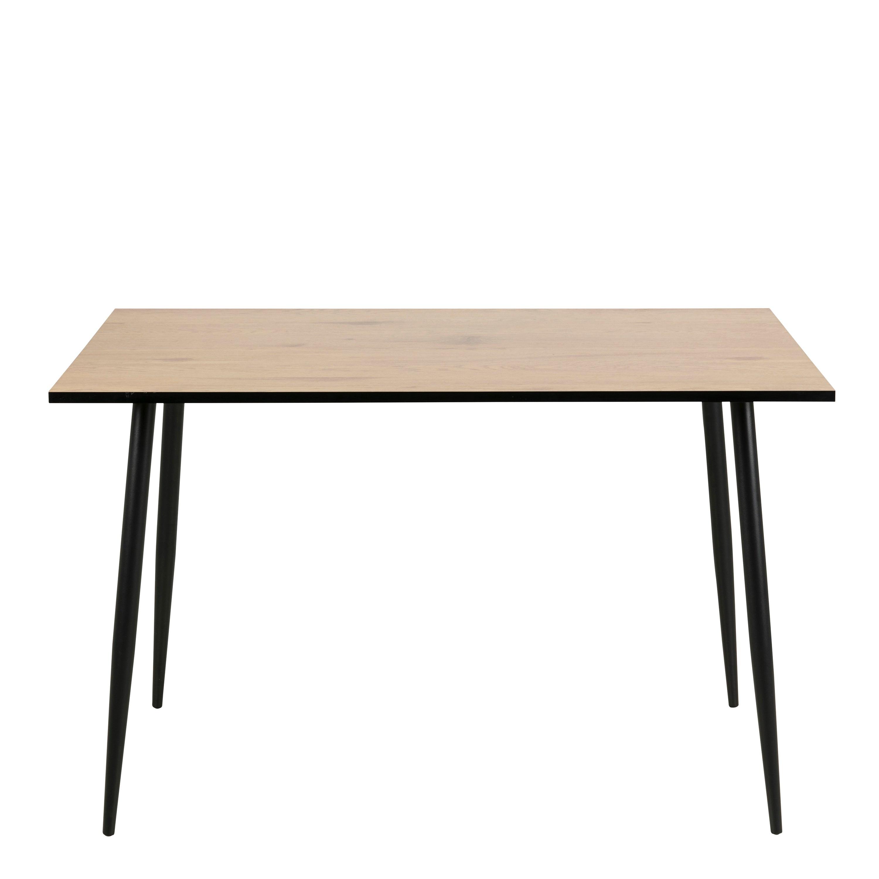 Wilma Dining Table with Oak Top & Black Legs 120x80cm - image 2