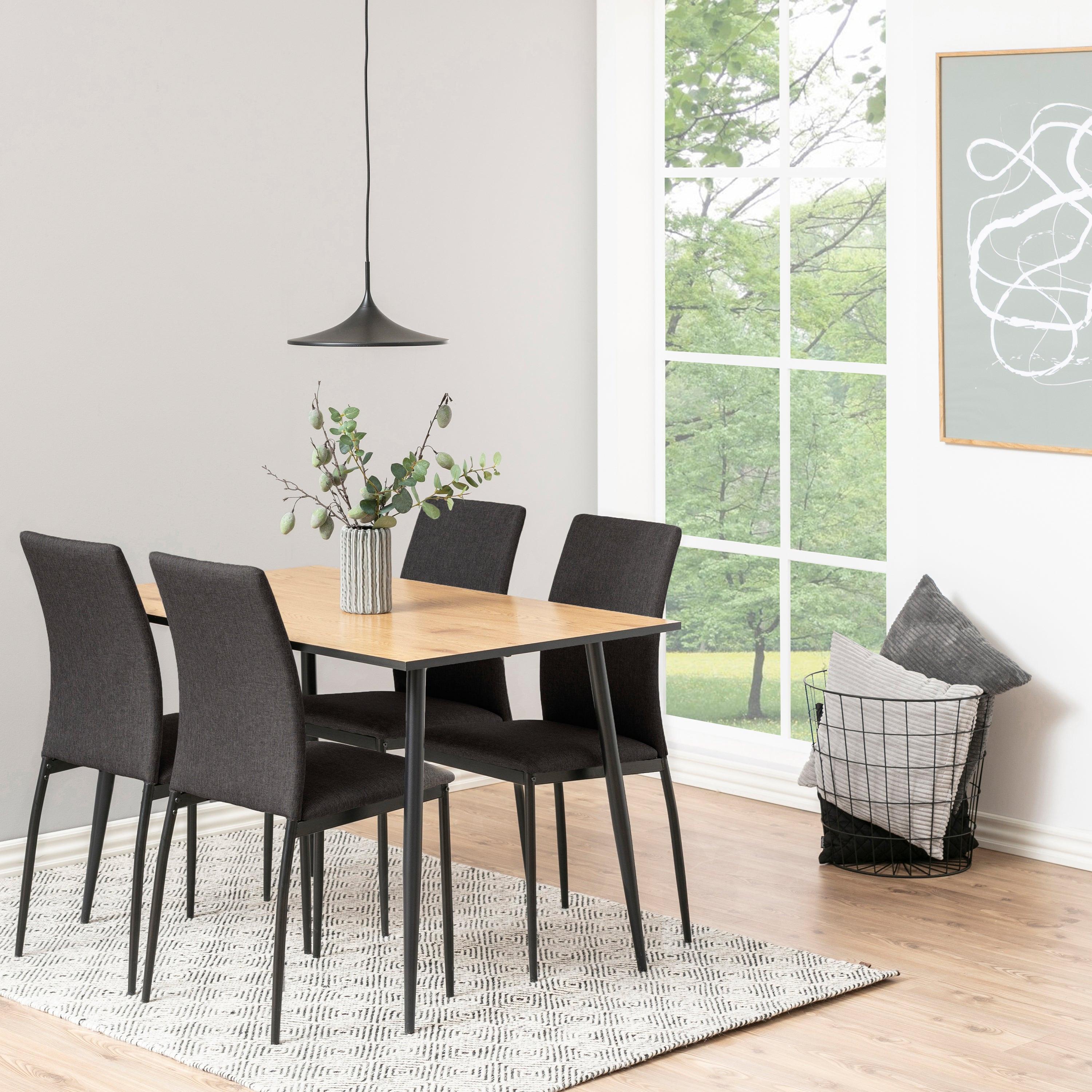 Wilma Dining Table with Oak Top & Black Legs 120x80cm - image 4