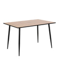 Wilma Dining Table with Oak Top & Black Legs 120x80cm includes 4 Celia Dining Chairs in Light Grey - image 2