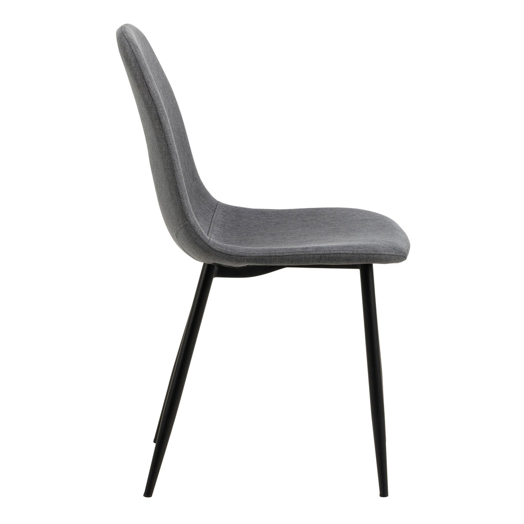 Wilma Dining Table with Oak Top & Black Legs 120x80cm includes 4 Celia Dining Chairs in Light Grey - image 5